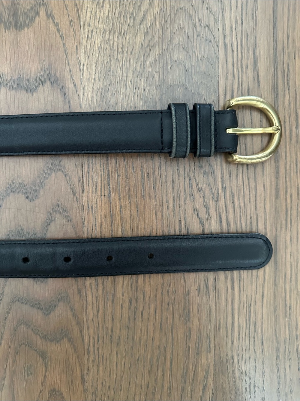 Vintage Coach 8400 Leather Belt Brass Buckle in Black and Gold Size Large